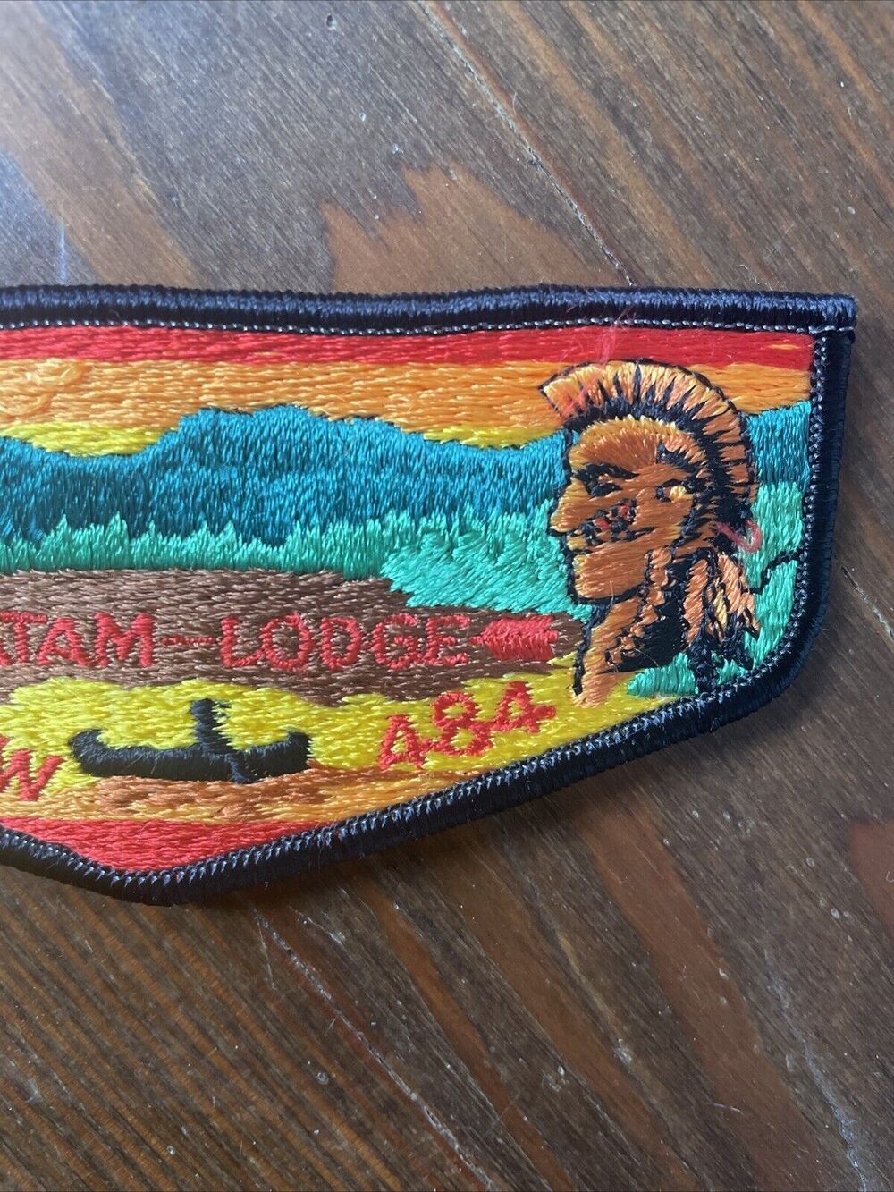 Vintage Oratam Lodge 484 OA Order Arrow WWW Boy Scouts America Flap Patch - Picture 3 of 4